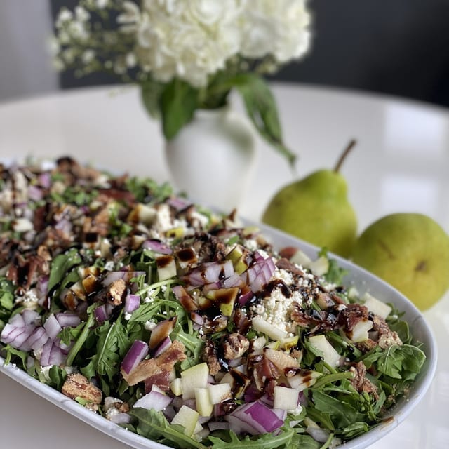 PROSCIUTTO + PEAR ARUGULA SALAD SIDE - 8oz.