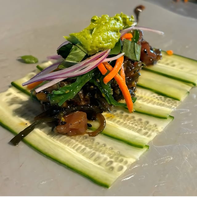 AHI POKÉ SPRING ROLLS.