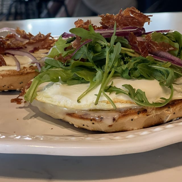 EVERYTHING BAGEL SANDWICH.