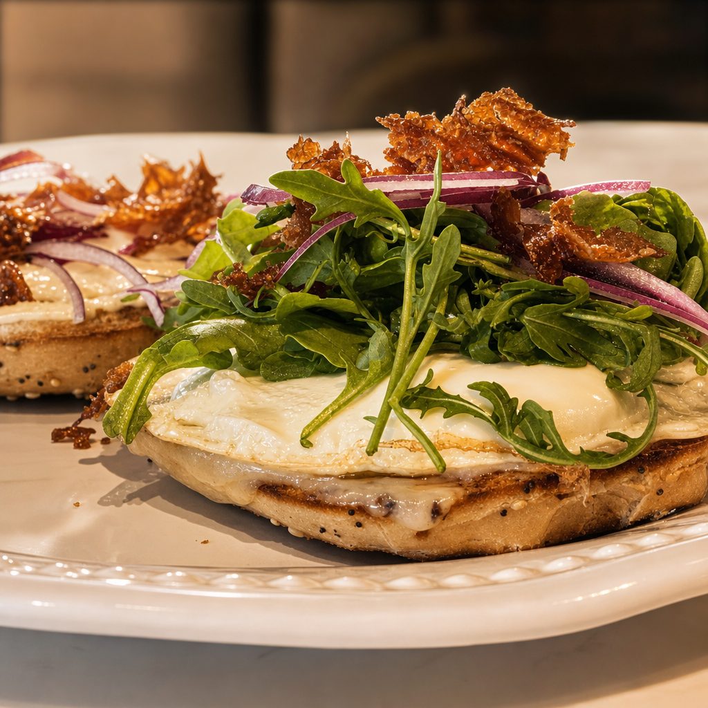 EVERYTHING BAGEL SANDWICH.