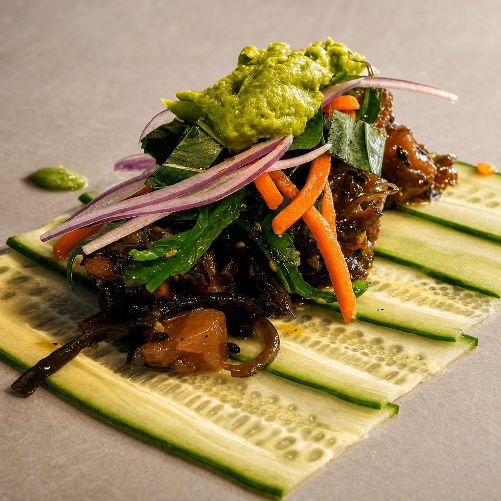 AHI POKÉ SPRING ROLLS.