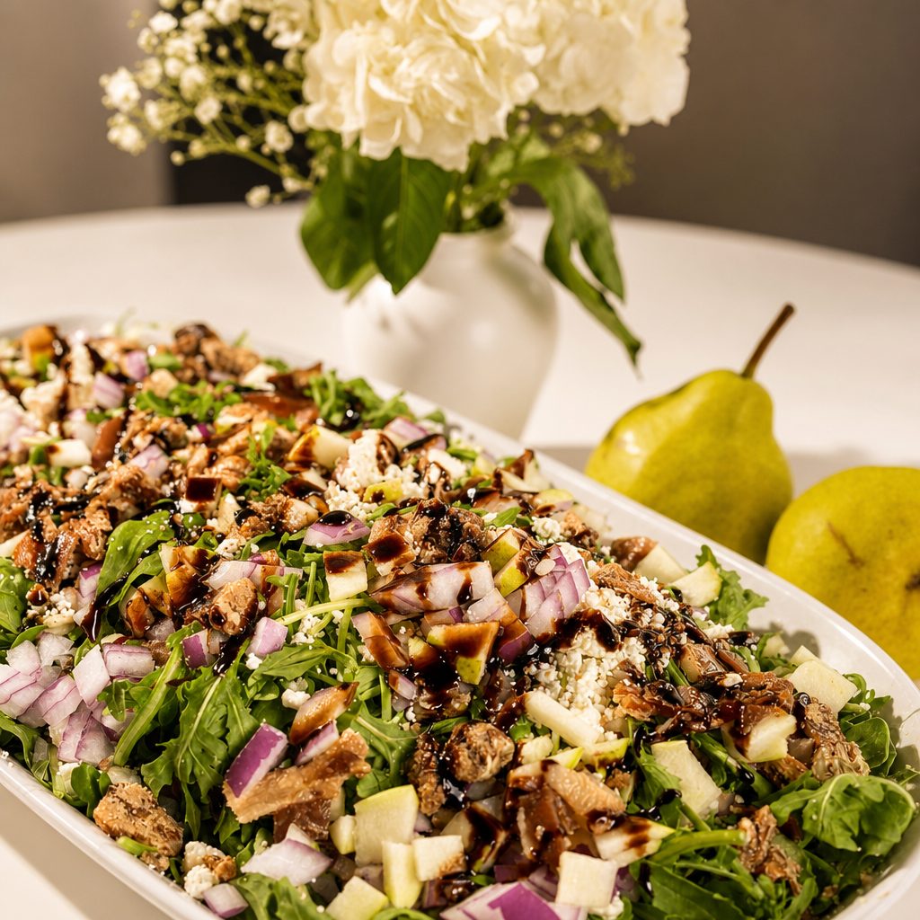 PROSCIUTTO + PEAR ARUGULA SALAD BULK - 32oz.