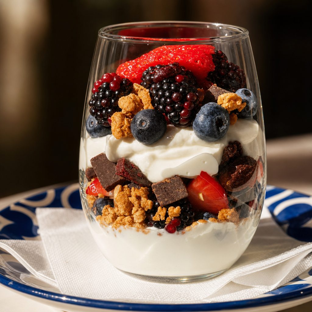 GREEK YOGURT PARFAIT.